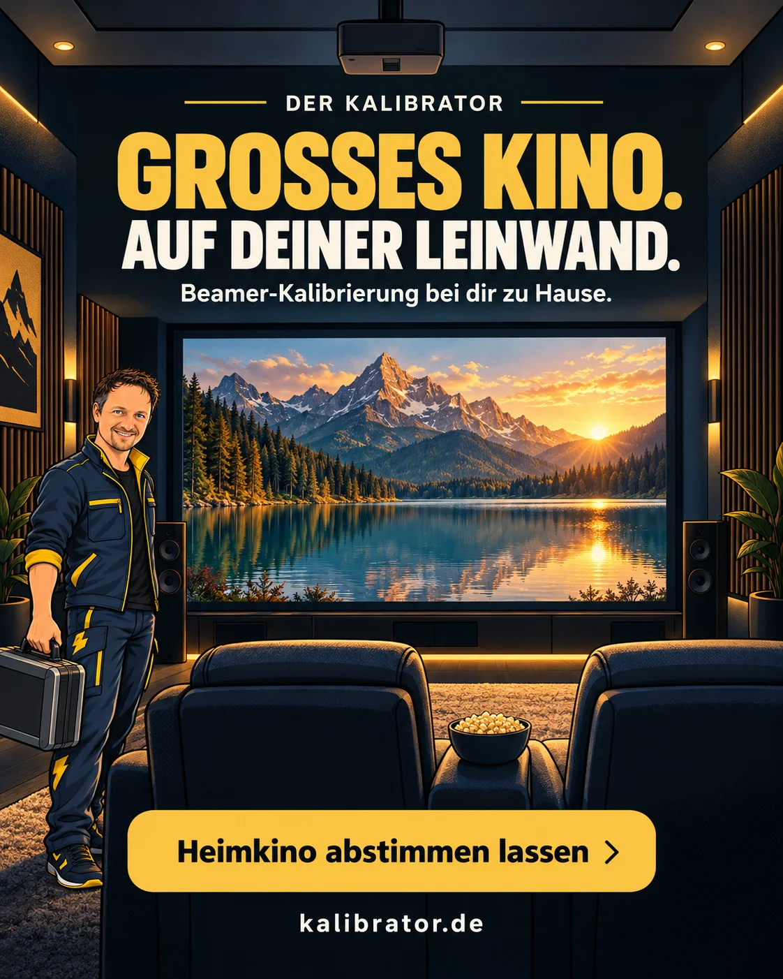 Comic-Motiv: Große Leinwand. Kleines Filmgefühl?