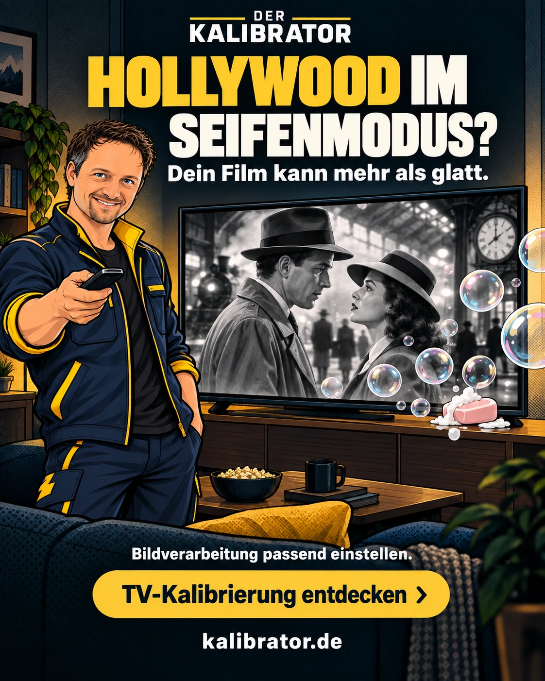 Comic-Motiv: Hollywood im Seifenmodus?